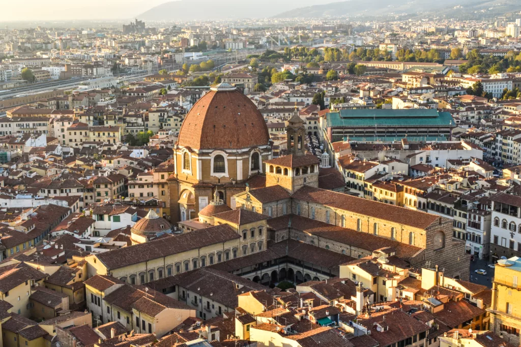 vue en hauteur sur Florence